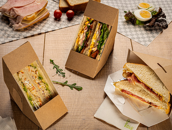 kraft sandwich packaging boxes wholesale